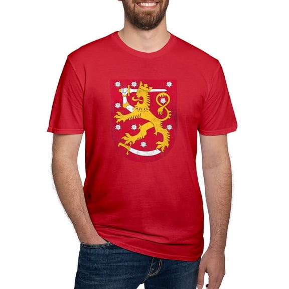 CafePress - Coat Of Arms Of Finland T Shirt - Men's Fitted T-Shirt