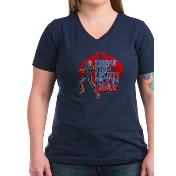 CafePress - Cobra Commander T Shirt - Women's V-Neck Dark T-Shirt