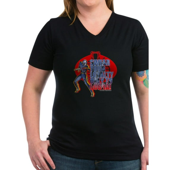 CafePress - Cobra Commander T Shirt - Women's V-Neck Dark T-Shirt