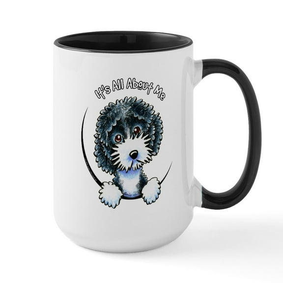 CafePress - Cockapoo Blk Parti IAAM Mugs - 15 oz Ceramic Large White Novelty Mug