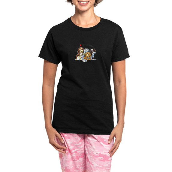 CafePress - Cockapoo Lover Pajamas - Women's Short Sleeve Print T-Shirt and Pants Dark Cotton Pajama Set