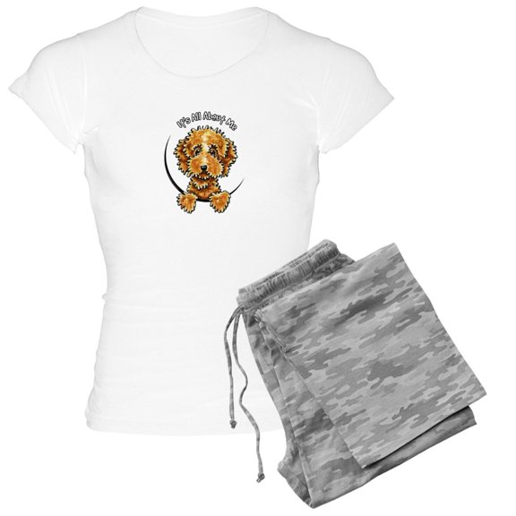 CafePress - Cockapoo Tan IAAM Pajamas - Women's Short Sleeve Print T-Shirt and Pants Light Cotton Pajama Set