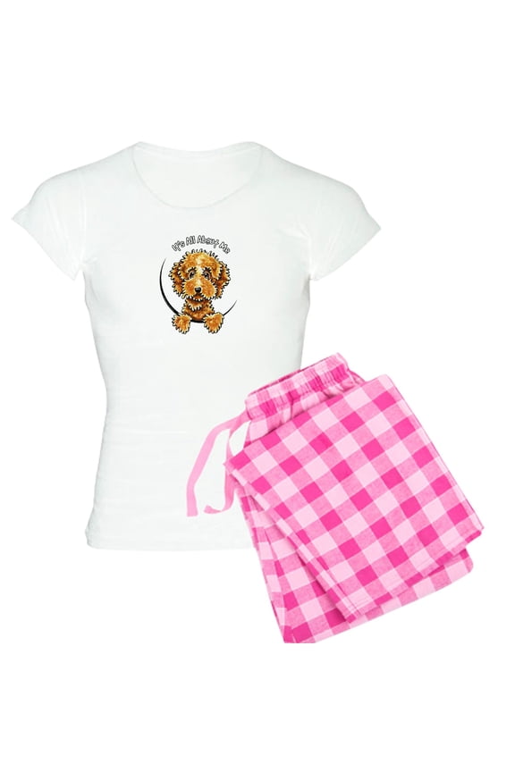 - Cockapoo Tan IAAM Pajamas - Women's Short Sleeve Print T-Shirt and Pants Light Cotton Pajama Set