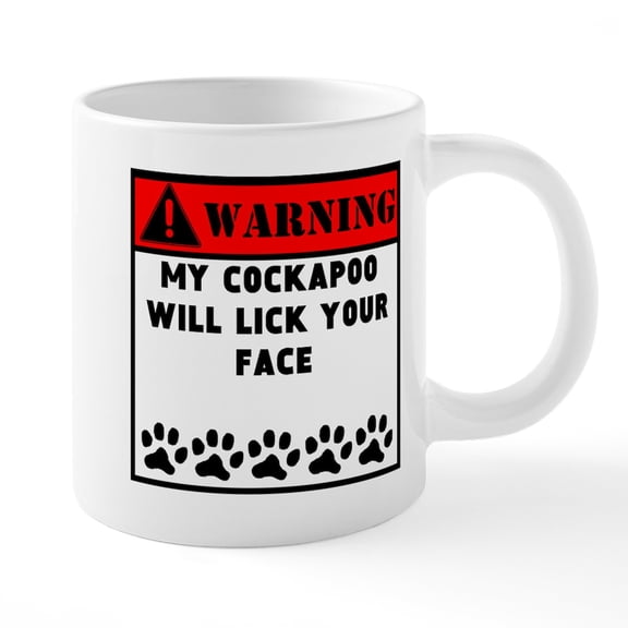 CafePress - Cockapoo Will Lick Your Face 20 Oz Ceramic Mega Mu - 20 Oz White Ceramic Mega Mug