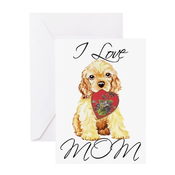 CafePress - Cocker Mom - Greeting Card, Blank Inside Glossy
