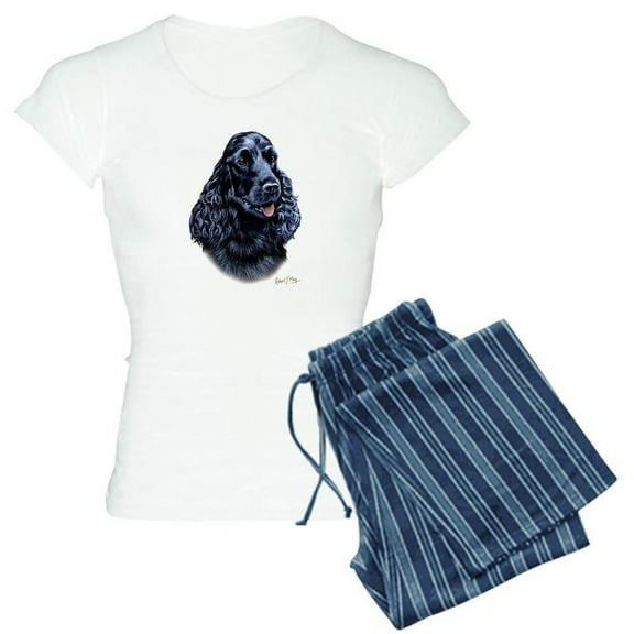 CafePress - Cocker Spaniel (English) Women's Light Pajamas - Women's Short Sleeve Print T-Shirt and Pants Light Cotton Pajama Set