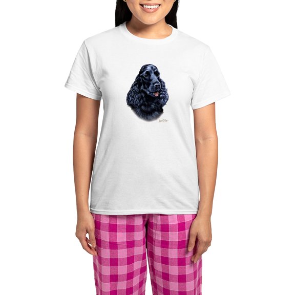 CafePress - Cocker Spaniel (English) Women's Light Pajamas - Women's Short Sleeve Print T-Shirt and Pants Light Cotton Pajama Set