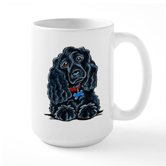 CafePress - Cocker Spaniel Fitz Mugs - 15 oz Ceramic Large White Novelty Mug