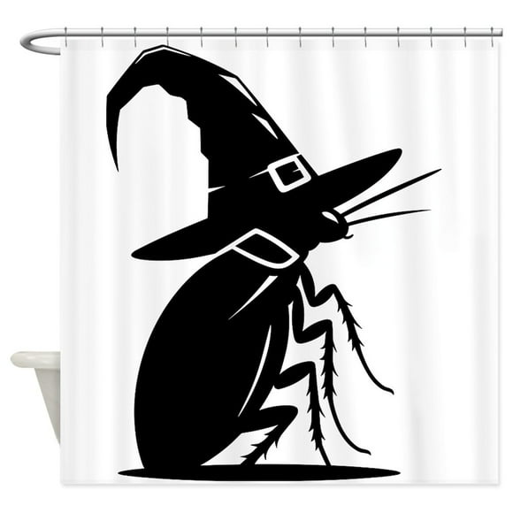CafePress - Cockroach In Witch Hat - Unique Fabric Shower Curtain 70" x 72"
