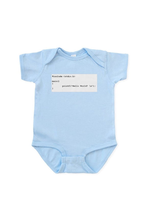 - Code Kids C++ Hello World Infant Creeper - Baby Light Bodysuit, Size Newborn - 24 Months