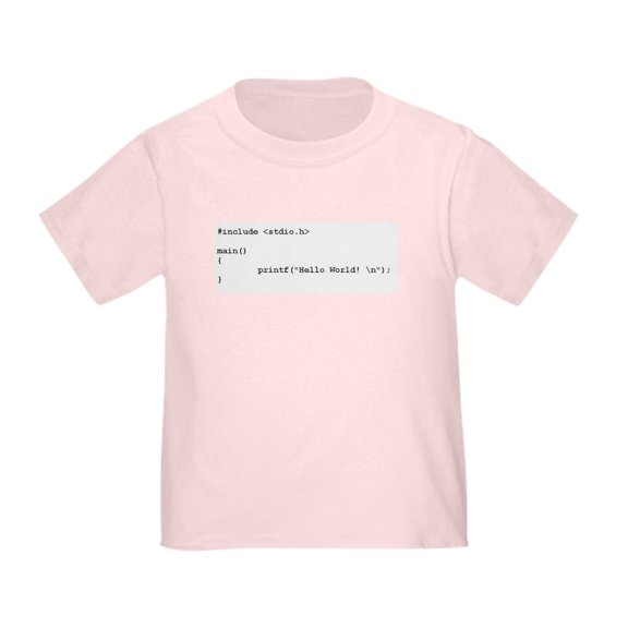 CafePress - Code Kids C++ Hello World Toddler T Shirt - Cute Toddler T-Shirt, 100% Cotton