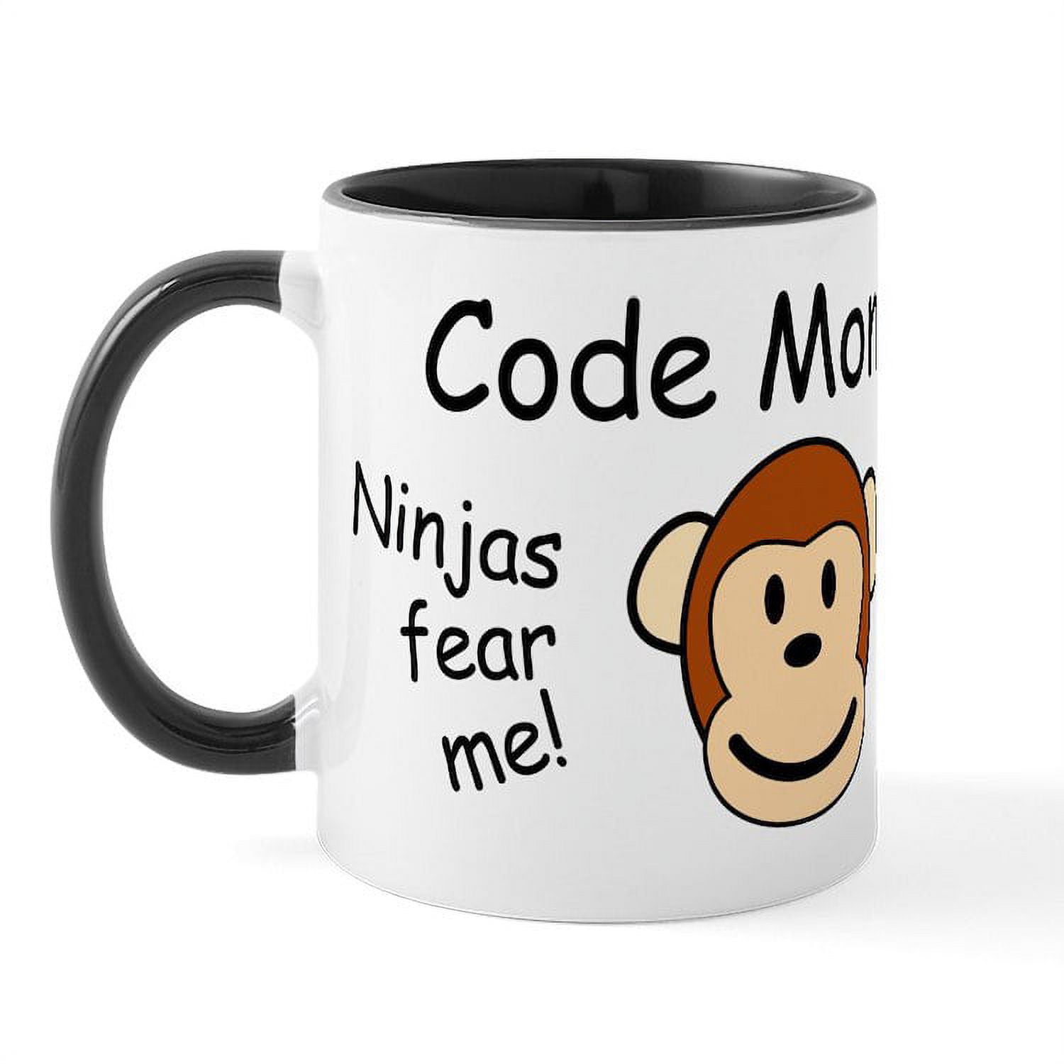 CafePress - Code Monkey Mug - 11 oz Ceramic Mug - Novelty Coffee Tea ...