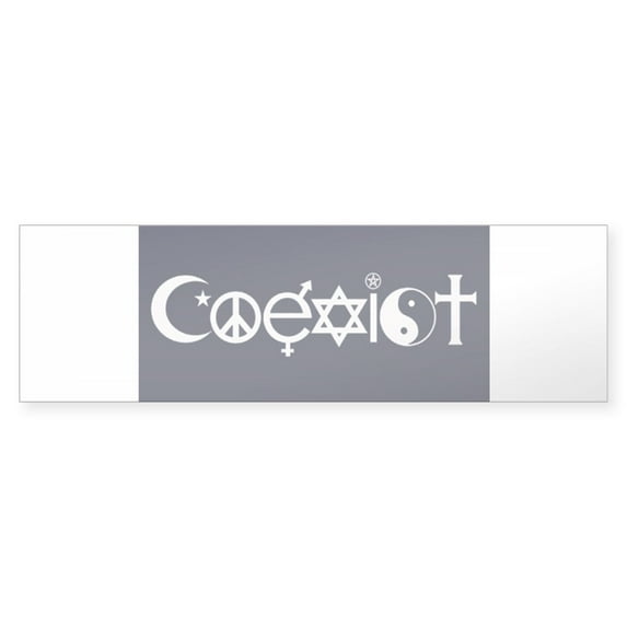 CafePress - Coexist - 10"x3" Rectangle Bumper Sticker