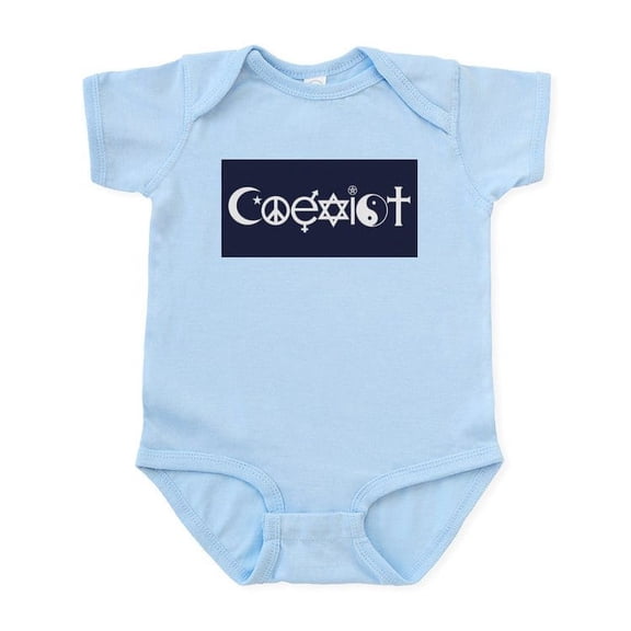 CafePress - Coexist Body Suit - Baby Light Bodysuit, Size Newborn - 24 Months