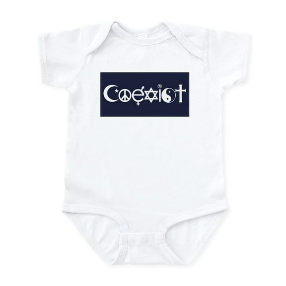 CafePress - Coexist Body Suit - Baby Light Bodysuit, Size Newborn - 24 Months