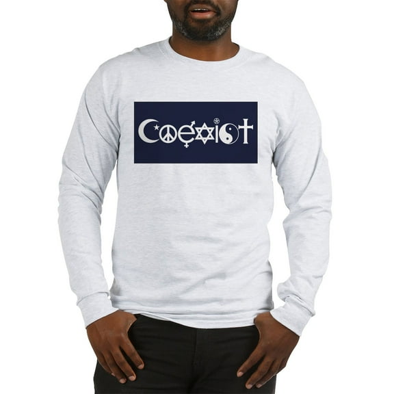 CafePress - Coexist Long Sleeve T Shirt - Unisex Cotton Long Sleeve T-Shirt