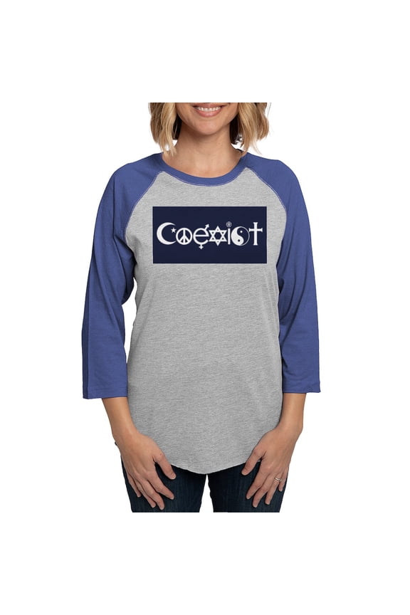 - Coexist Long Sleeve T Shirt - Womens Baseball Tee