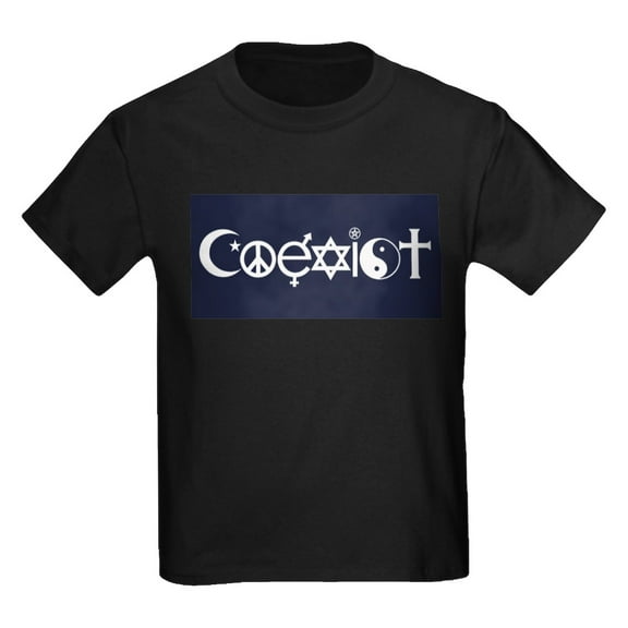 CafePress - Coexist T Shirt - Dark T-Shirt Kids XS-XL