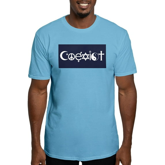 CafePress - Coexist T Shirt - Fitted T-Shirt, Vintage Fit Soft Cotton Tee