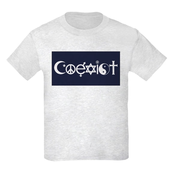 CafePress - Coexist T Shirt - Light T-Shirt Kids XS-XL