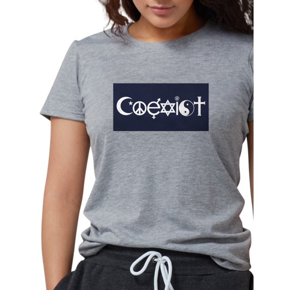 CafePress - Coexist T Shirt - Womens Tri-blend T-Shirt