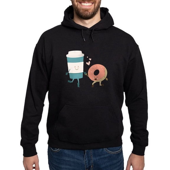 CafePress - Coffe & Doughut Hoodie - Pullover Hoodie, Classic, Comfortable Hooded Sweatshirt