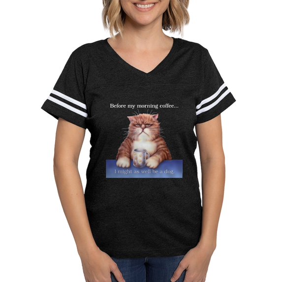 CafePress - Coffee_10X10b T Shirt - Womens Football Shirt