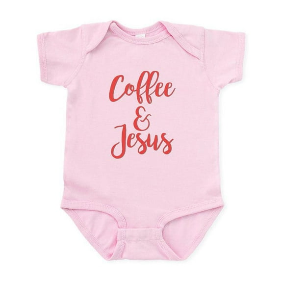 CafePress - Coffee And Jesus Baby Light Bodysuit - Baby Light Bodysuit, Size Newborn - 24 Months