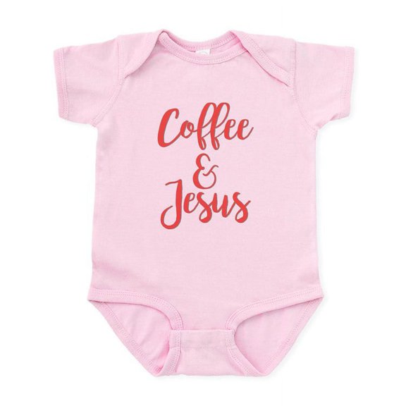 CafePress - Coffee And Jesus Baby Light Bodysuit - Baby Light Bodysuit, Size Newborn - 24 Months