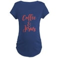 thumbnail image 1 of CafePress - Coffee And Jesus Maternity Dark T Shirt - Maternity Dark T-Shirt, 1 of 3