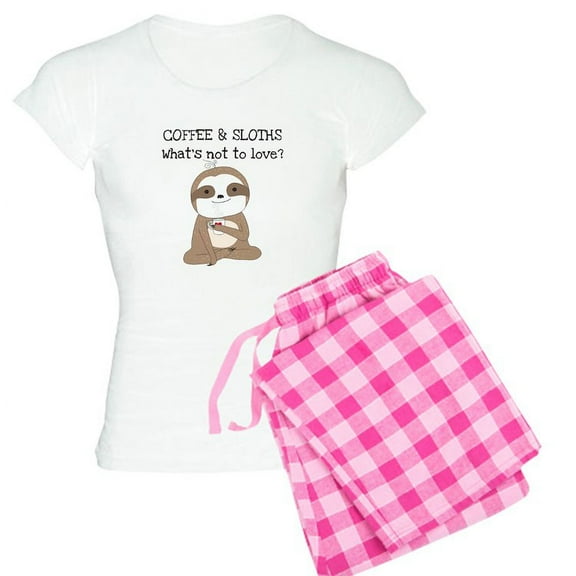 CafePress - Coffee And Sloths - Women's Light Pajamas