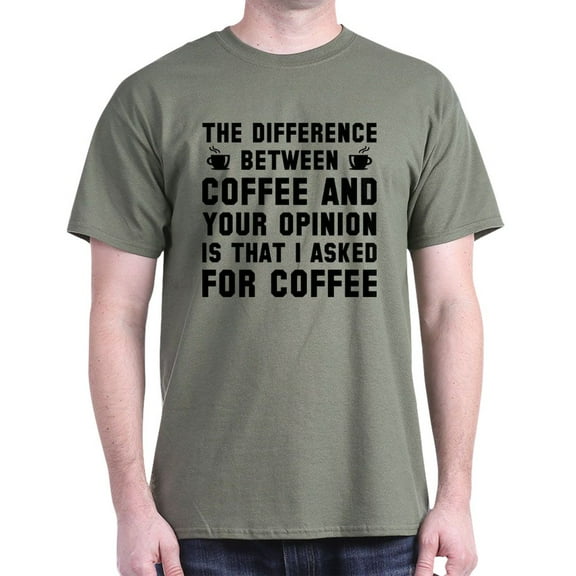 CafePress - Coffee And Your Opinion Dark T Shirt - Men's Classic Graphic Cotton T-Shirt