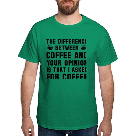 CafePress - Coffee And Your Opinion Dark T Shirt - Men's Classic Graphic Cotton T-Shirt