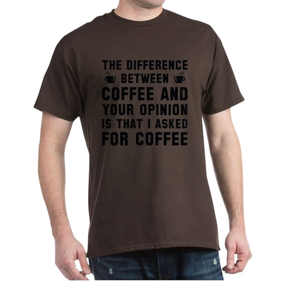 CafePress - Coffee And Your Opinion Dark T Shirt - Men's Classic Graphic Cotton T-Shirt