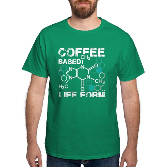 CafePress - Coffee Based Life Form Dark T Shirt - Men's Classic Graphic Cotton T-Shirt