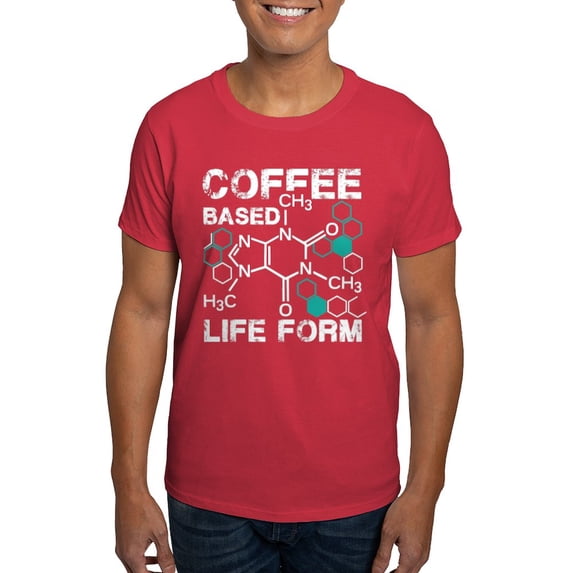 CafePress - Coffee Based Life Form Dark T Shirt - Men's Classic Graphic Cotton T-Shirt