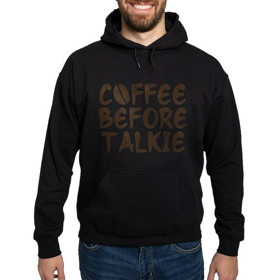 CafePress - Coffee Before Talkie Hoodie (Dark) - Pullover Hoodie, Classic, Comfortable Hooded Sweatshirt