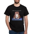thumbnail image 1 of CafePress - Coffee Cat Dark T Shirt - Men's Classic Graphic Cotton T-Shirt, 1 of 4