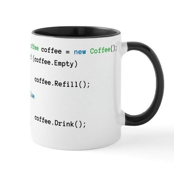 CafePress - Coffee Code Mugs - 11 oz Ceramic Mug - Novelty Coffee Tea Cup