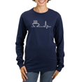 thumbnail image 1 of CafePress - Coffee Heartbeat Long Sleeve T Shirt - Women's Long Sleeve Graphic Tee Casual Fit, 1 of 4