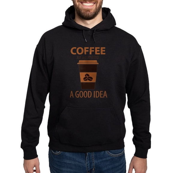 CafePress - Coffee Is Always A Good Idea Hoodie (Dark) - Pullover Hoodie, Classic, Comfortable Hooded Sweatshirt