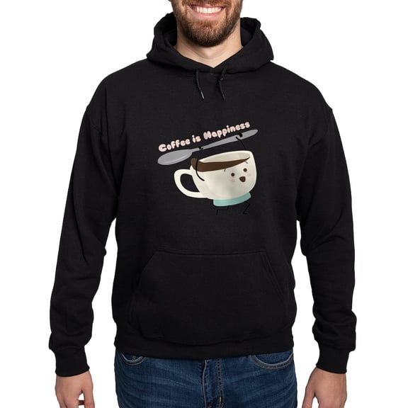 CafePress - Coffee Is Happiness Hoodie - Pullover Hoodie, Classic, Comfortable Hooded Sweatshirt