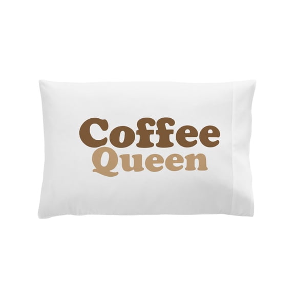 CafePress - Coffee Queen - Standard Size Pillow Case, 20"x30" Pillow Cover, Unique Pillow Slip Fleece