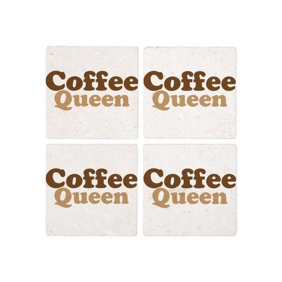 CafePress - Coffee Queen - Tile Coaster, Drink Coaster Set of 4