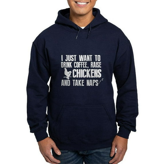 CafePress - Coffee Raise Chicken &Amp; Take Naps T Sweatshirt - Pullover Hoodie, Classic, Comfortable Hooded Sweatshirt