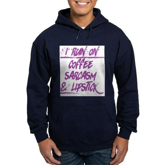CafePress - Coffee Sarcasm & Lipstick Sweatshirt - Pullover Hoodie, Classic, Comfortable Hooded Sweatshirt