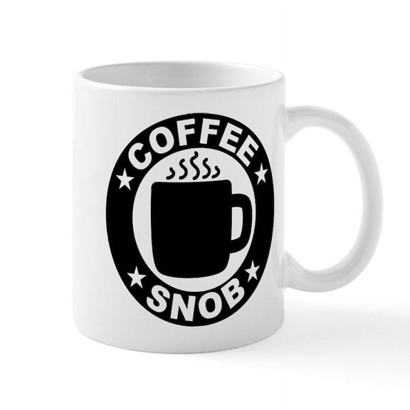 CafePress - Coffee Snob - 11 oz Ceramic Mug - Novelty Coffee Tea Cup