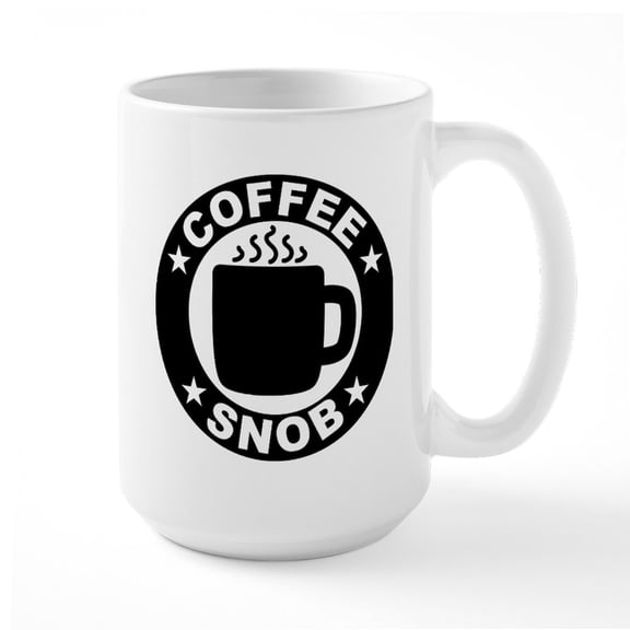 CafePress - Coffee Snob - 15 oz Ceramic Large White Novelty Mug