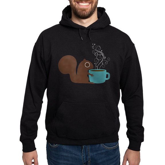 CafePress - Coffee Squirrel Hooded Sweatshirt - Pullover Hoodie, Classic, Comfortable Hooded Sweatshirt