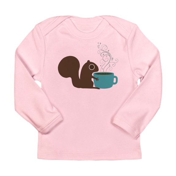 CafePress - Coffee Squirrel Long Sleeve Infant T Shirt - Long Sleeve Infant T-Shirt
